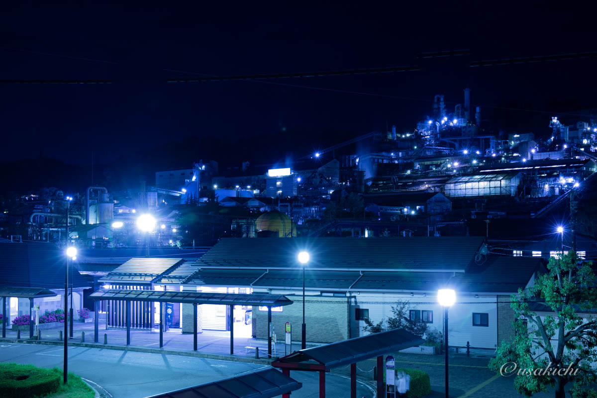 東邦亜鉛安中製錬所の工場夜景（群馬県安中市）
